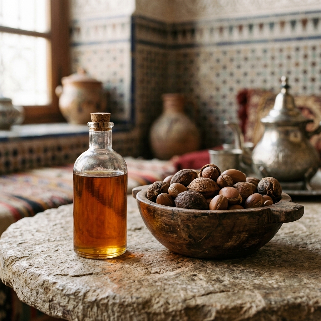Moroccan Argan Oil Still Life