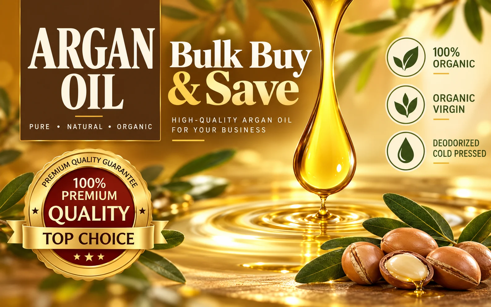 Huile d'argan cosmétique en gros